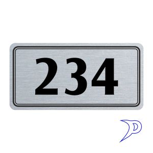 Plechové číslo, dvojitý rámeček