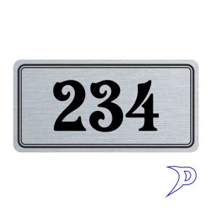 Plechové číslo, dvojitý rámeček