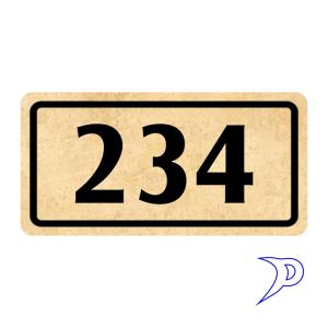 Plechové číslo, jednochuchý rámeček