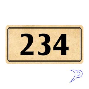 Plechové číslo, dvojitý rámeček