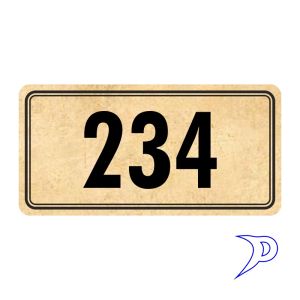 Plechové číslo, dvojitý rámeček