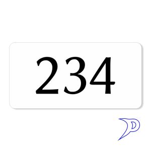 Plechové číslo, bez rámečku
