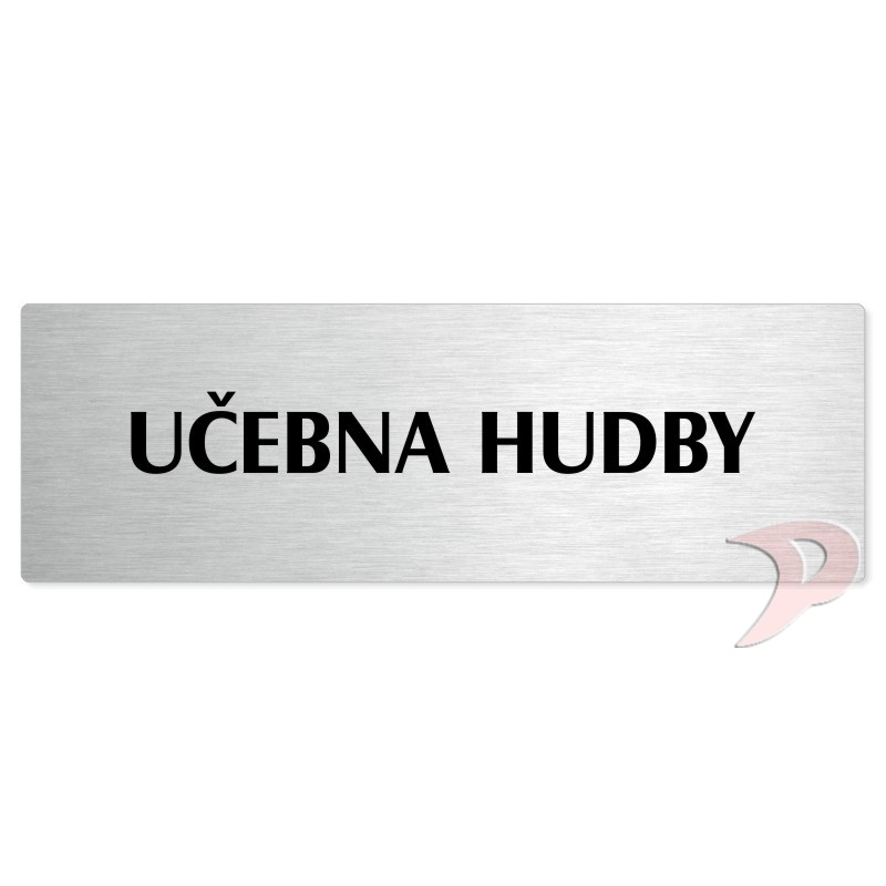 Učebna hudby, 200x66mm, stříbrná popiska 