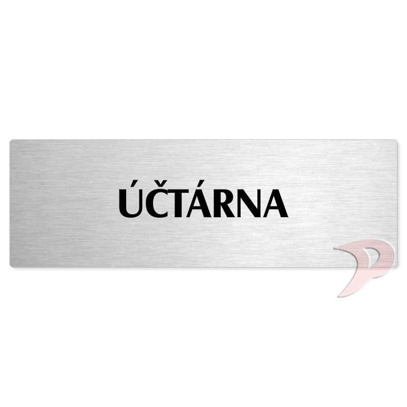 Účtárna, 200x66mm, stříbrná popiska 