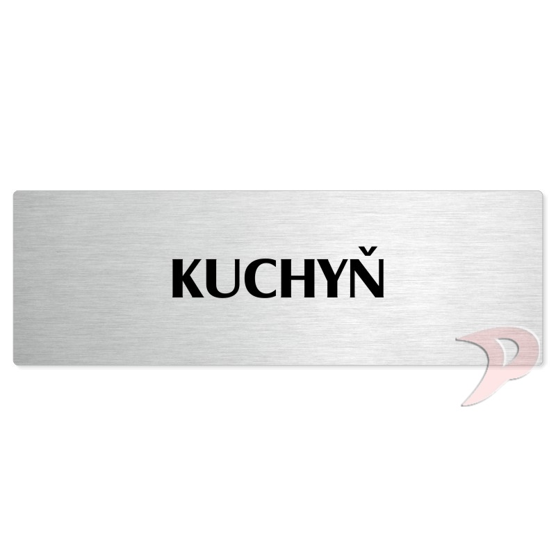 Kuchyň, 240x79mm, stříbrná popiska 