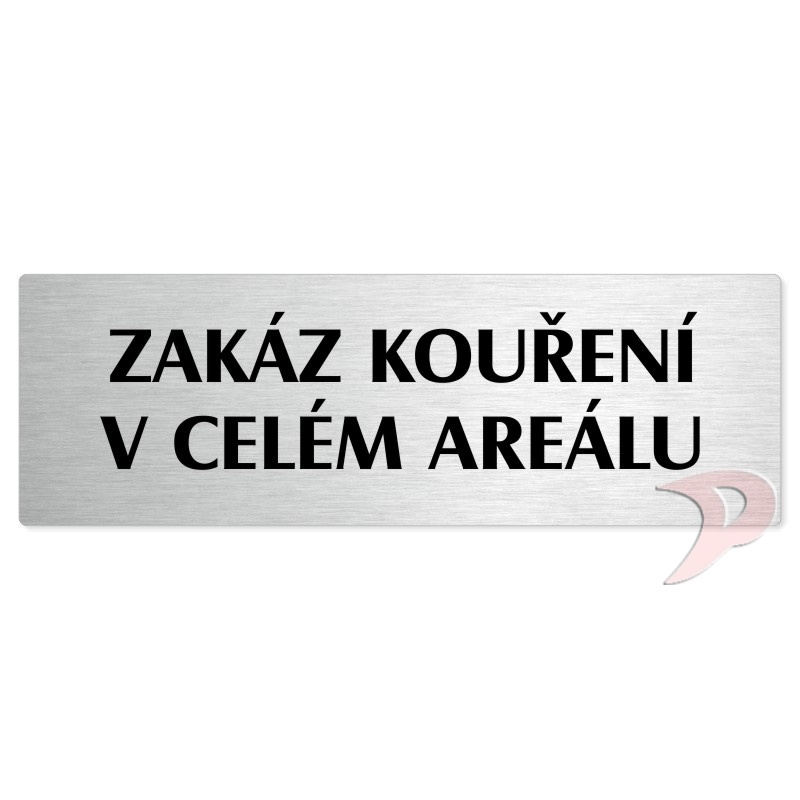 Zákaz kouření, 200x66mm, stříbrná popiska 