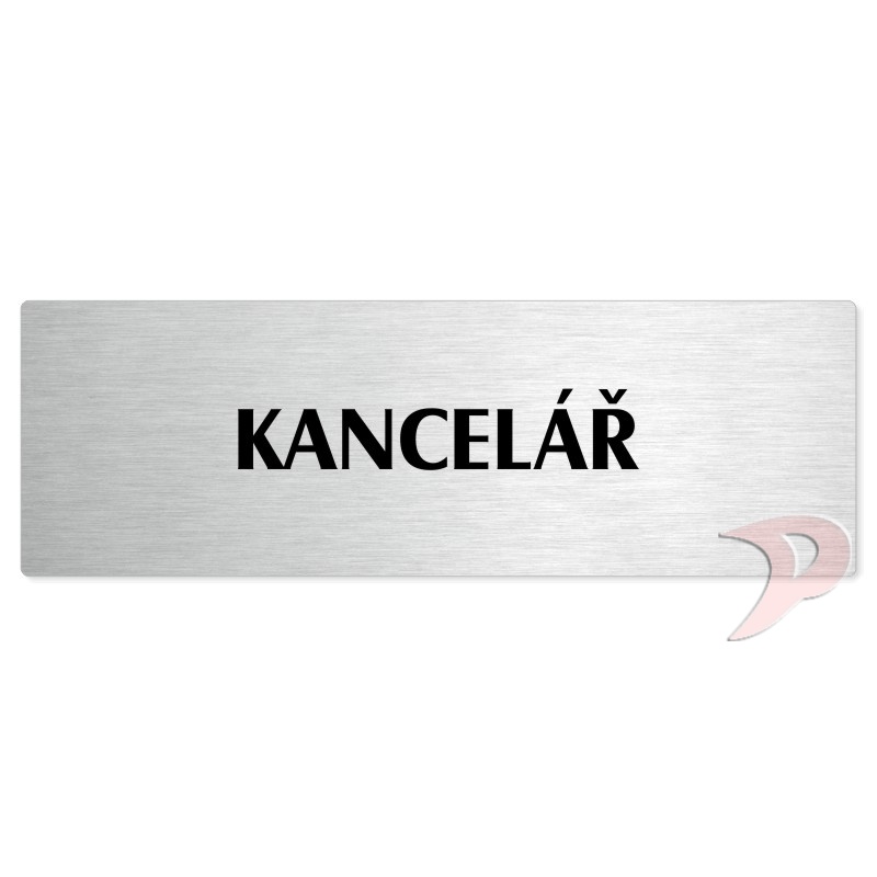 Kancelář, 200x66mm, stříbrná popiska 