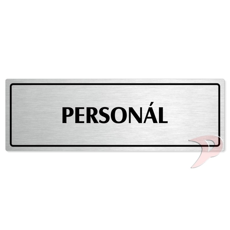 Personál, 240x79mm, stříbrná popiska s rámečkem