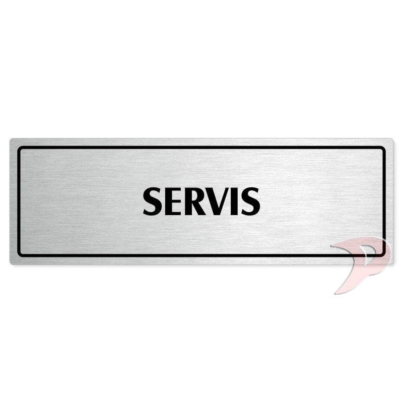 Servis, 240x79mm, stříbrná popiska s rámečkem