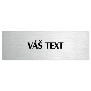 Váš text, 200x66mm, stříbrná popiska 