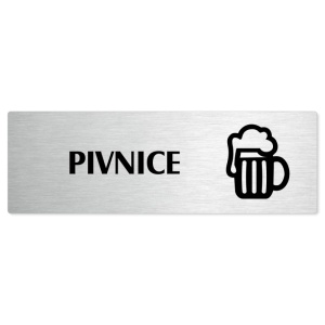 Pivnice, 200x66mm, stříbrná popiska 