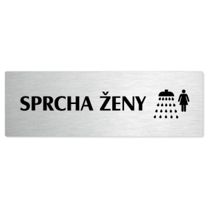 Sprcha ženy, 200x66mm, stříbrná popiska 