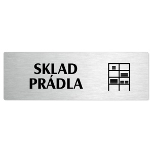 Sklad prádla, 200x66mm, stříbrná popiska 