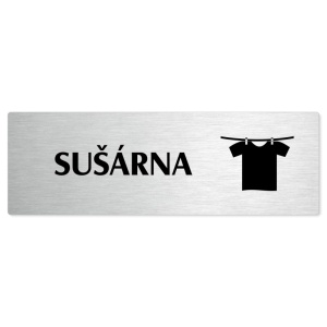 Sušárna, 200x66mm, stříbrná popiska 
