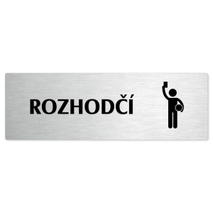 Rozhodčí, 200x66mm, stříbrná popiska 