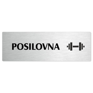 Posilovna, 240x79mm, stříbrná popiska 