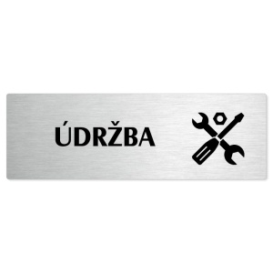 Údržba, 200x66mm, stříbrná popiska 