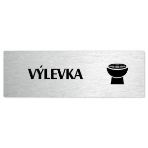Výlevka, 200x66mm, stříbrná popiska 