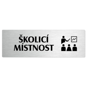 Školicí místnost, 200x66mm, stříbrná popiska 