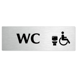 WC invalida, 240x79mm, stříbrná popiska 