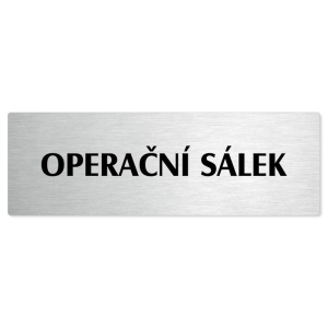 Operační sálek, 240x79mm, stříbrná popiska 
