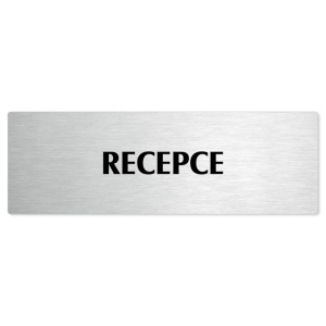 Recepce, 240x79mm, stříbrná popiska 