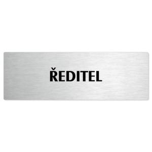 Ředitel, 200x66mm, stříbrná popiska 