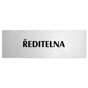 Ředitelna, 200x66mm, stříbrná popiska 