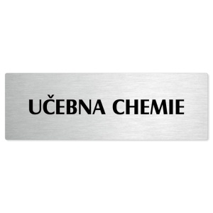 Učebna chemie, 240x79mm, stříbrná popiska 
