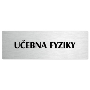 Učebna fyziky, 240x79mm, stříbrná popiska 