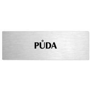 Půda, 200x66mm, stříbrná popiska 