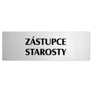 Zástupce starosty, stříbrná popiska na dveře