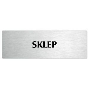 Sklep, 200x66mm, stříbrná popiska 