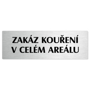 Zákaz kouření, 240x79mm, stříbrná popiska 