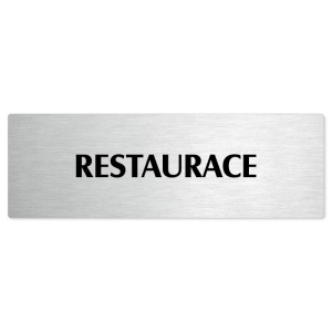 Restaurace, 240x79mm, stříbrná popiska 