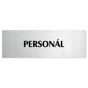 Personál, stříbrná popiska na dveře