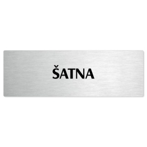 Šatna, 240x79mm, stříbrná popiska 