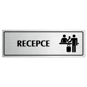 Recepce, 240x79mm, stříbrná popiska s rámečkem