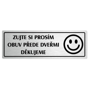 Zujte se, 200x66mm, stříbrná popiska s rámečkem