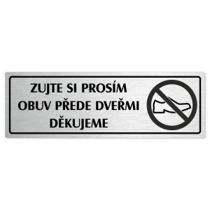 Zujte se, 240x79mm, stříbrná popiska s rámečkem