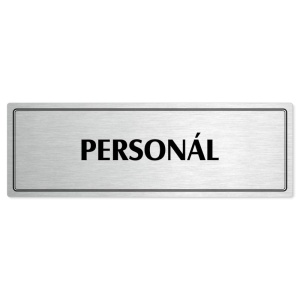 Personál, 240x79mm, stříbrná popiska s dvojtým rámečkem