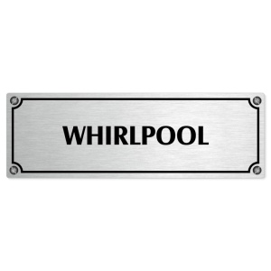 Whirlpool, 200x66mm, stříbrná popiska s imitacemi šroubků