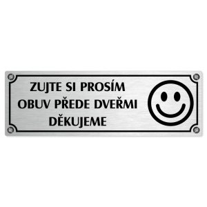 Zujte se, 240x79mm, stříbrná popiska s imitacemi šroubků