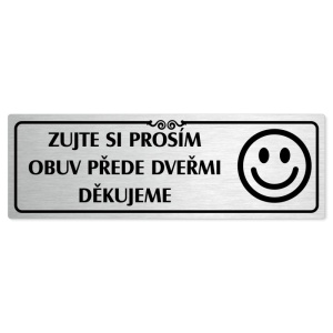 Zujte se, 240x79mm, stříbrná popiska s ozdobou uprostřed