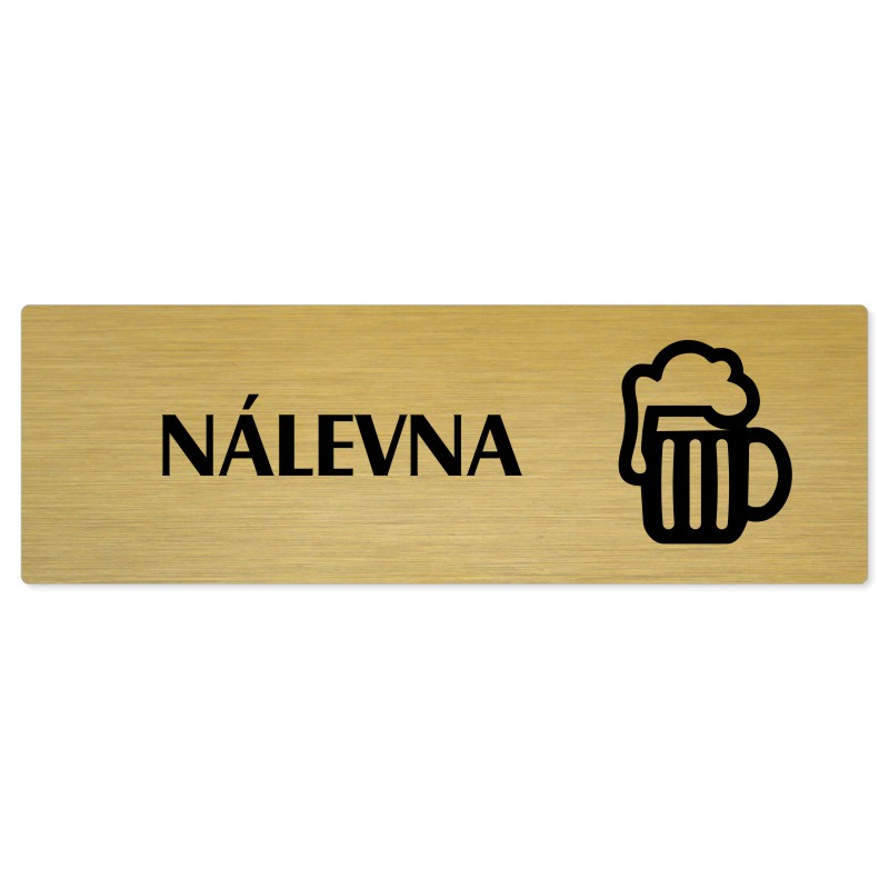 Nálevna, 240x79mm, zlatá popiska