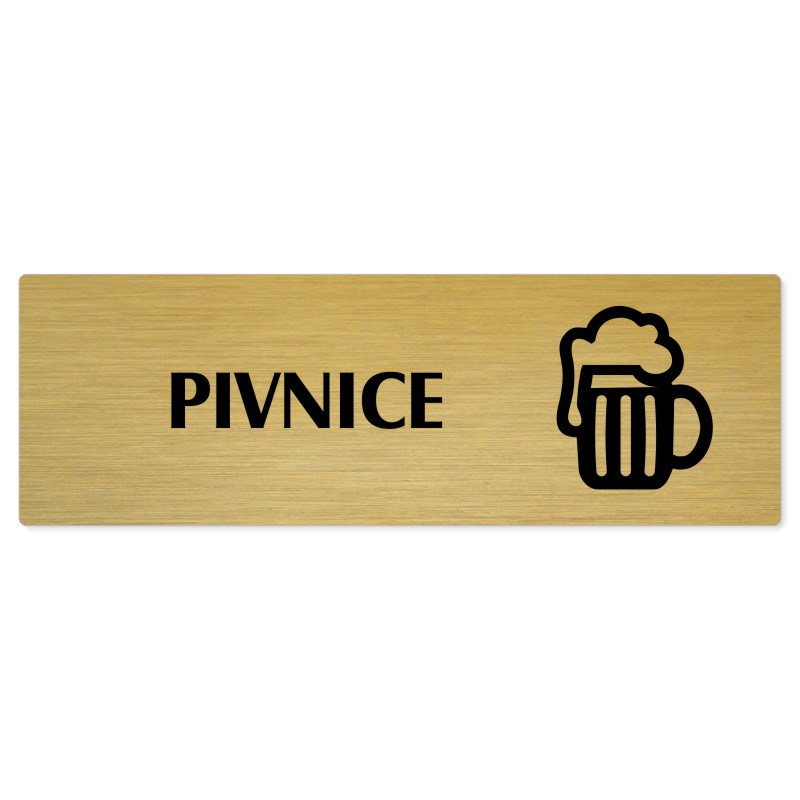 Pivnice, 200x66mm, zlatá popiska 