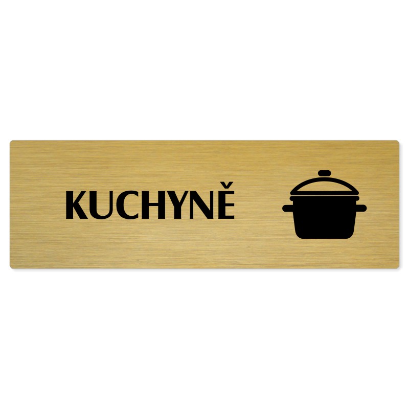 Kuchyně, 200x66mm, zlatá popiska 