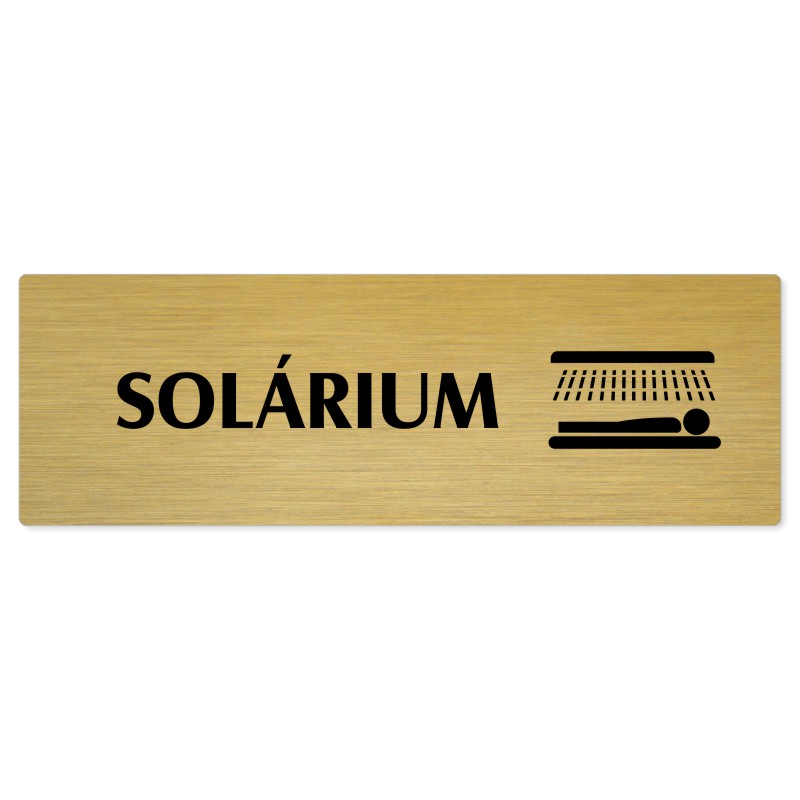 Solárium, 200x66mm, zlatá popiska 