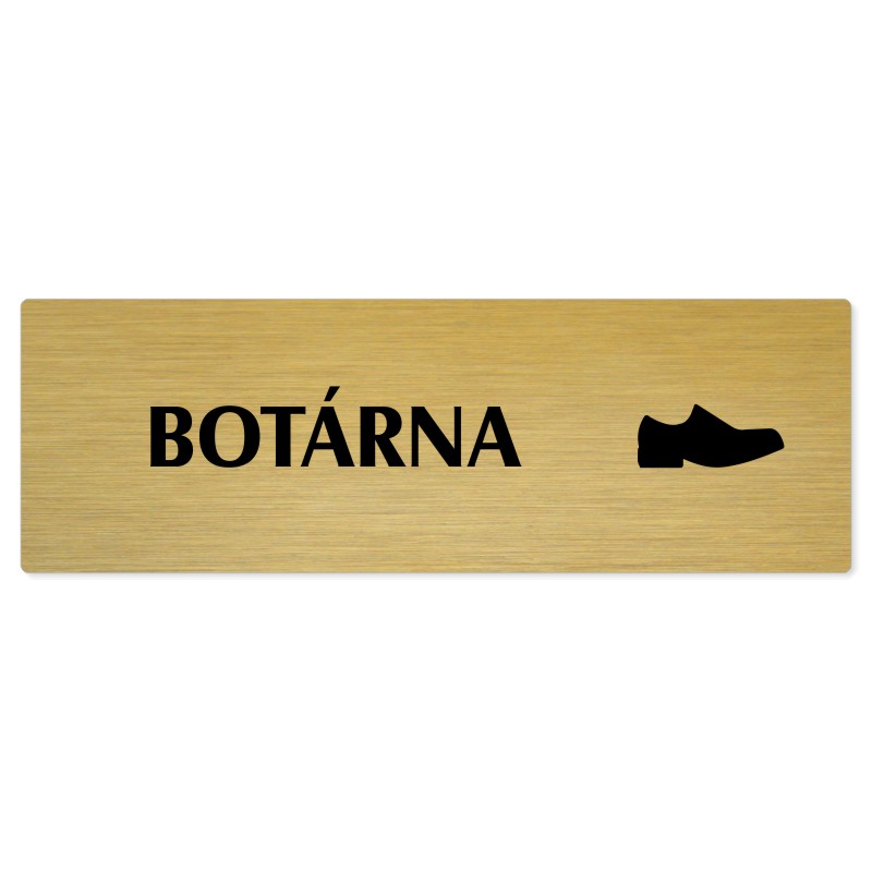 Botárna, 240x79mm, zlatá popiska