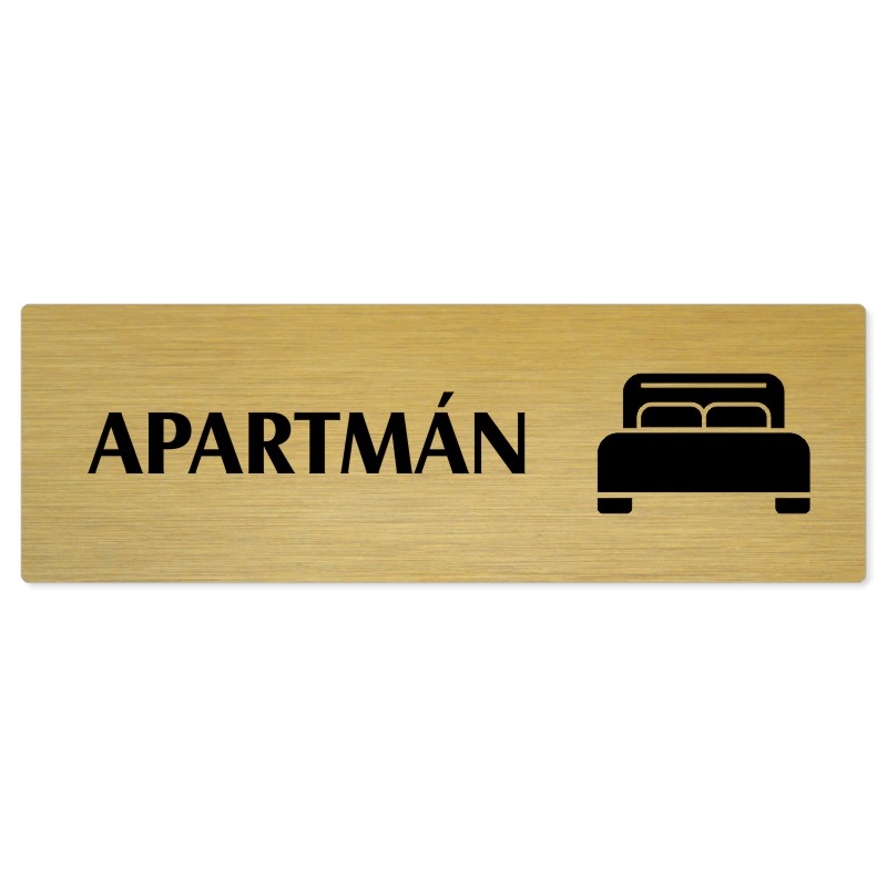 Apartmán, 240x79mm, zlatá popiska